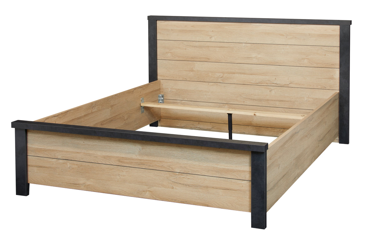 GBO - Slaapkamer Phadra 1 - 4-delige set - French oak + Nox