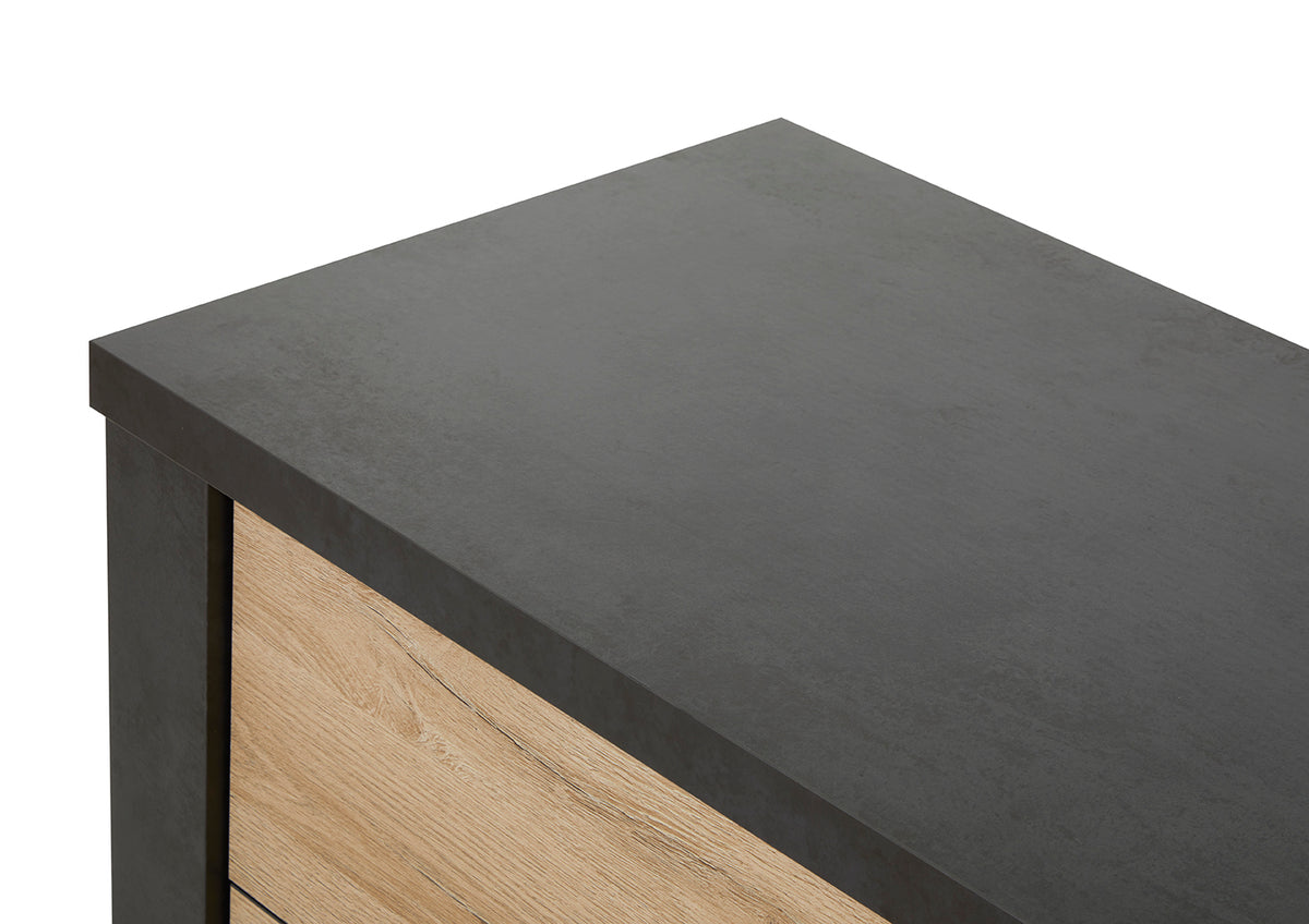 GBO - Commode Phaedra - French oak/ Nox  - 120x48x83cm