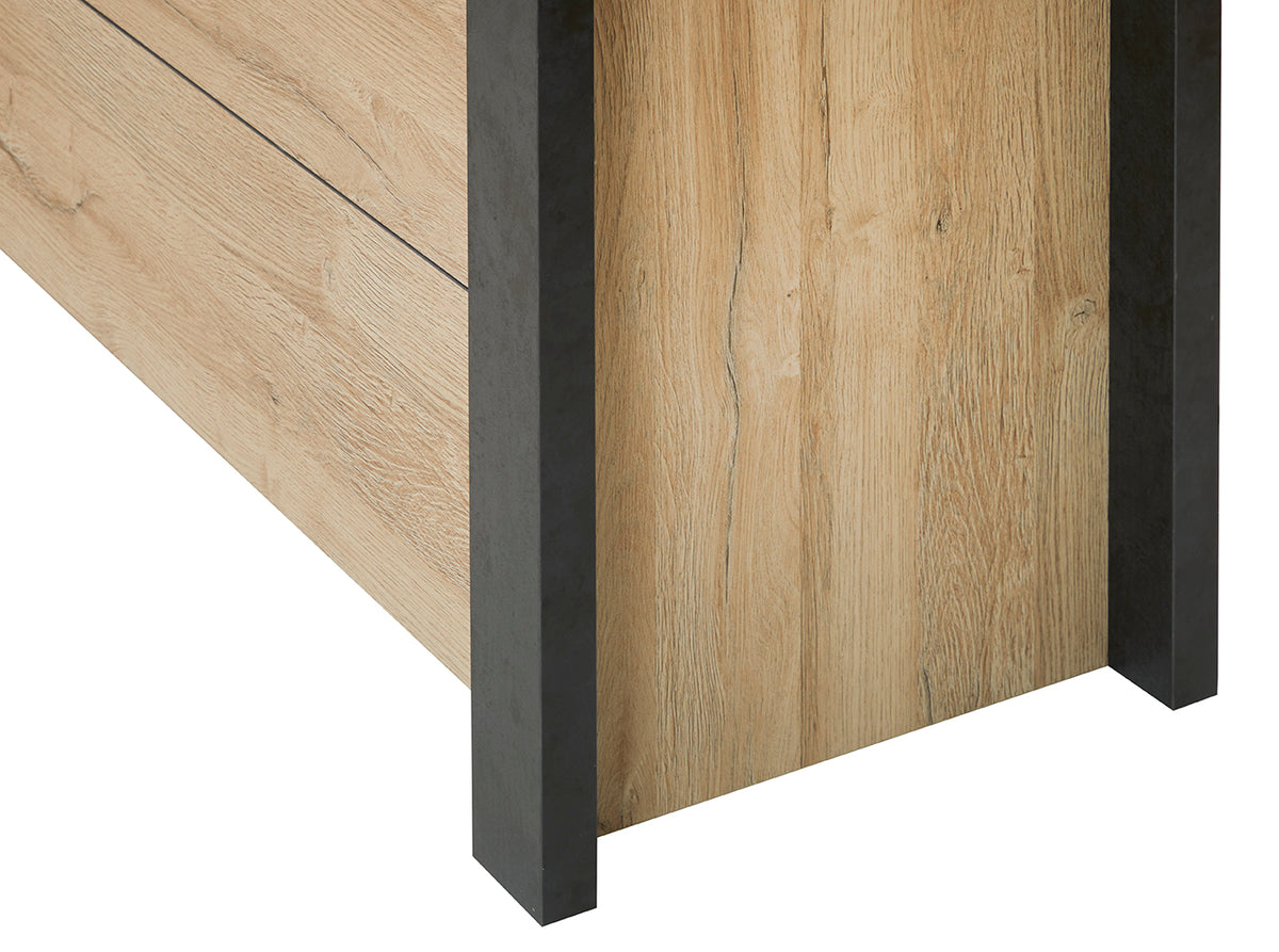 GBO - Commode Phaedra - French oak/ Nox  - 120x48x83cm