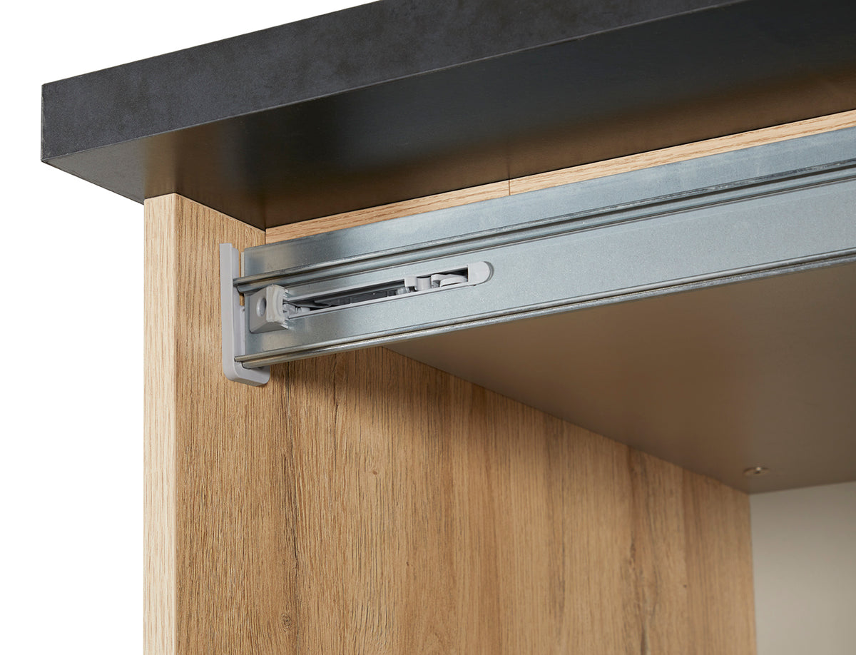 GBO - Kleerkast 2 schuifdeuren Phaedra - French oak/ Nox  - 280x221x62cm
