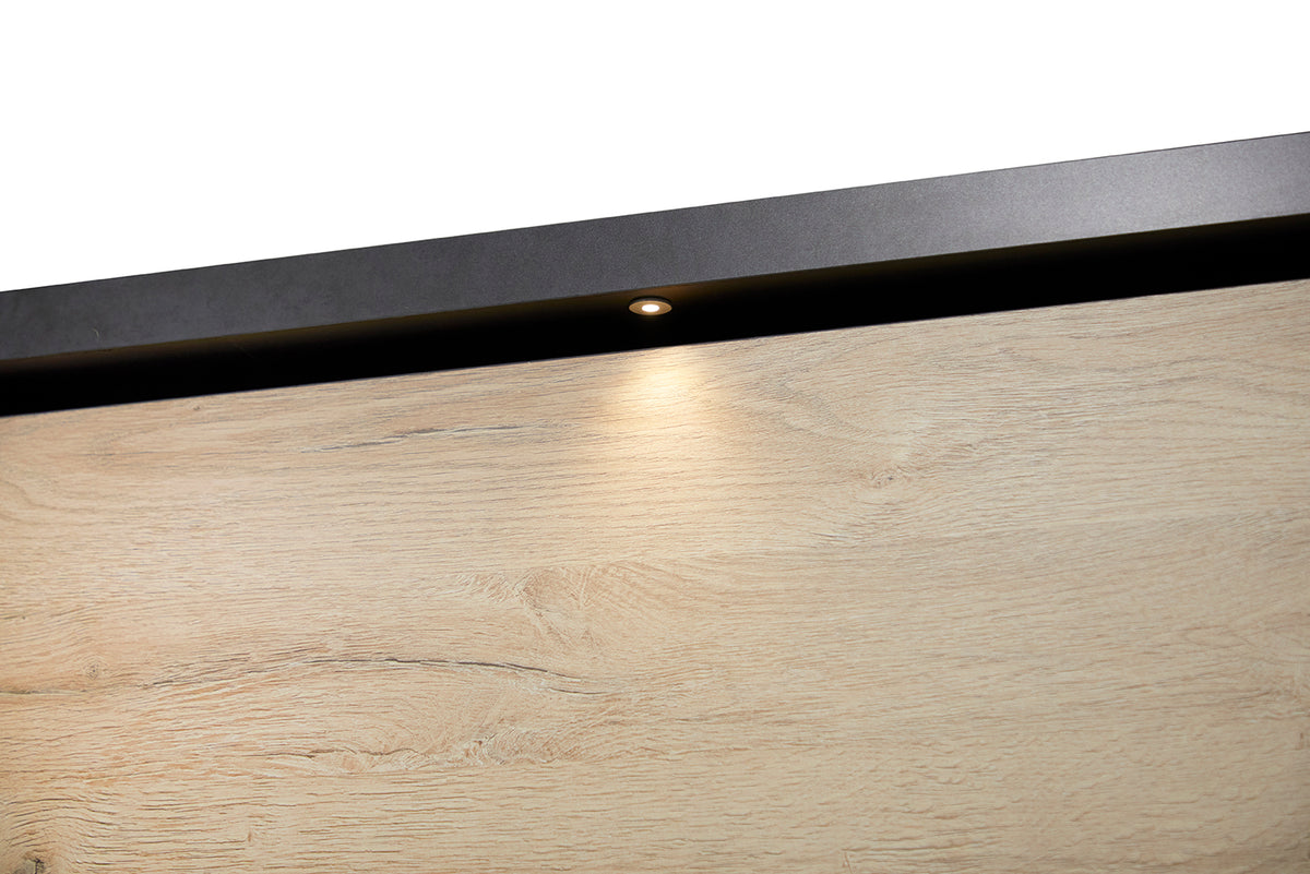 GBO - Kleerkast 2 schuifdeuren Phaedra - French oak/ Nox  - 280x221x62cm
