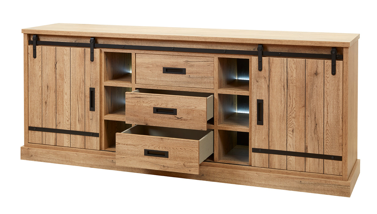 GBO - Dressoir Piero - Scarlet oak - 225x92x50 cm