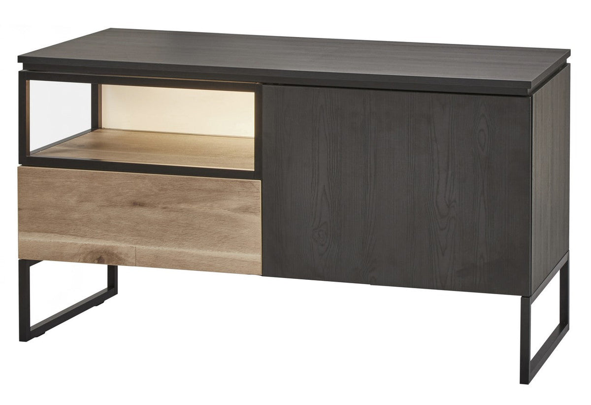 Evan - TV-Meubel Portofino - TV1 - K716 - Elegant zwart/Oude Eik - 121x66x50cm