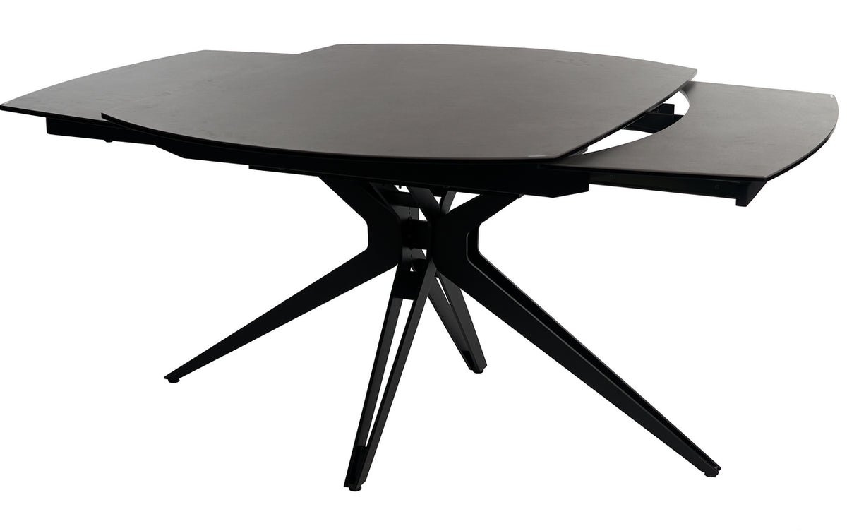 Meubar - Table céramique Rotonda 1 - Anthracite - 130(+2x30) x 76 x 100 cm