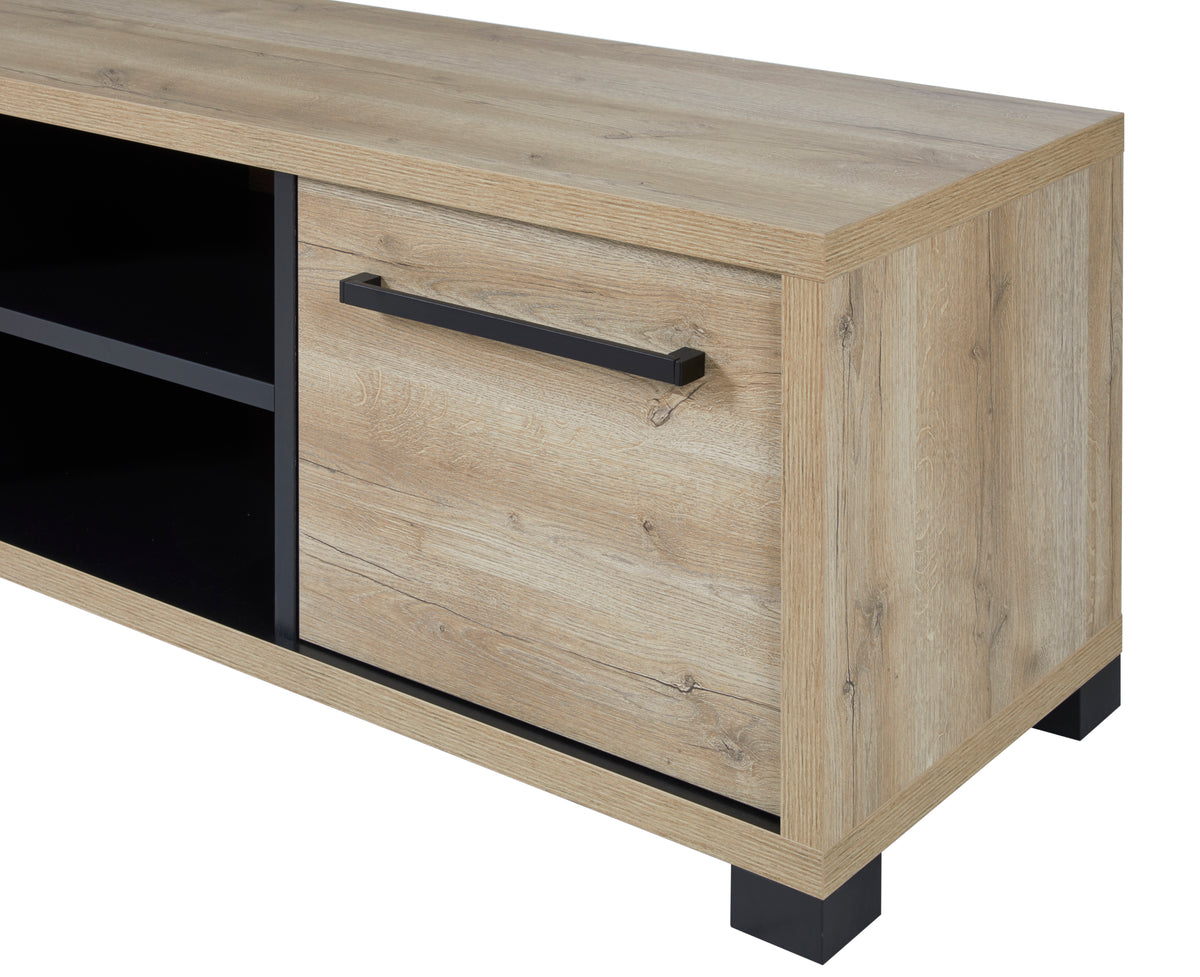 GBO - Meuble TV Rico – 164 cm – Chêne Arizona + nero