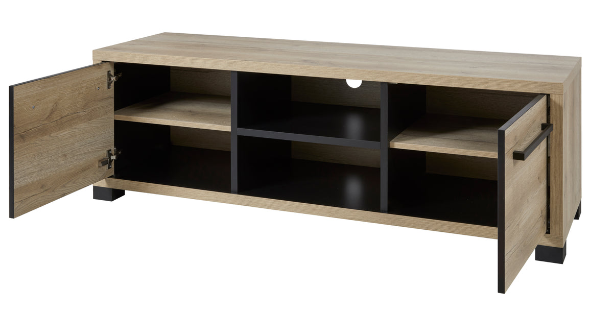 GBO - Meuble TV Rico – 164 cm – Chêne Arizona + nero