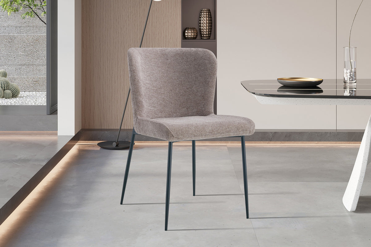 Rousseau - Chaise Lisa - Tissu Sable - 85x50x62 cm