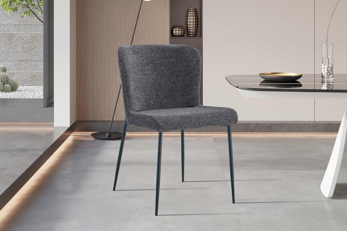 Rousseau - Chaise Lisa - Tissu Gris Foncé - 85x50x62 cm
