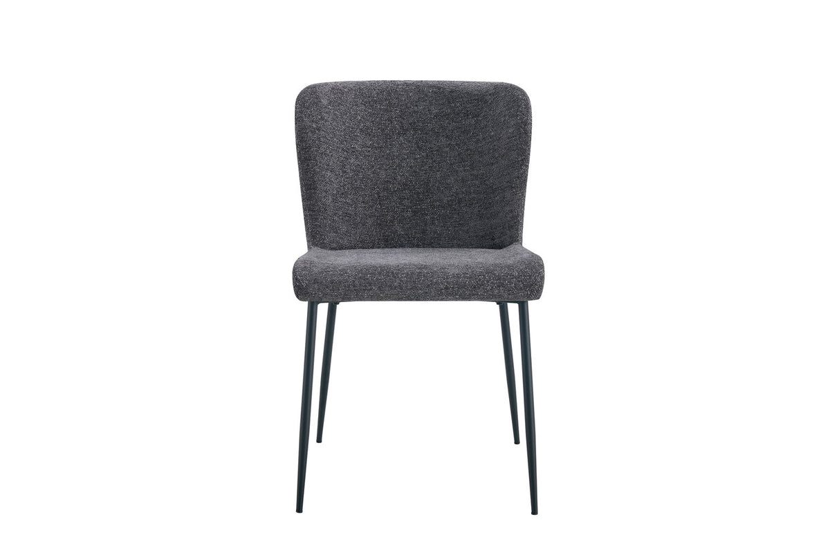 Rousseau - Chaise Lisa - Tissu Gris Foncé - 85x50x62 cm