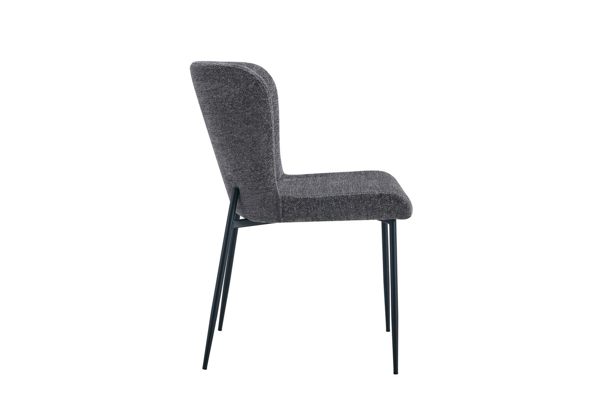Rousseau - Chaise Lisa - Tissu Gris Foncé - 85x50x62 cm