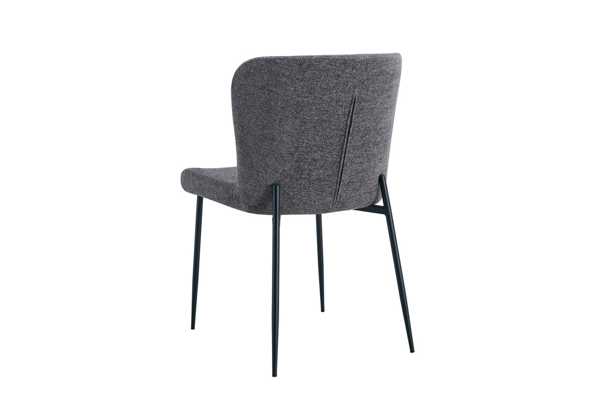 Rousseau - Chaise Lisa - Tissu Gris Foncé - 85x50x62 cm