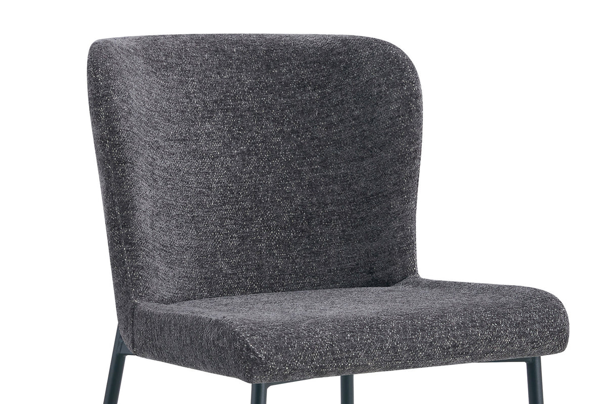 Rousseau - Chaise Lisa - Tissu Gris Foncé - 85x50x62 cm