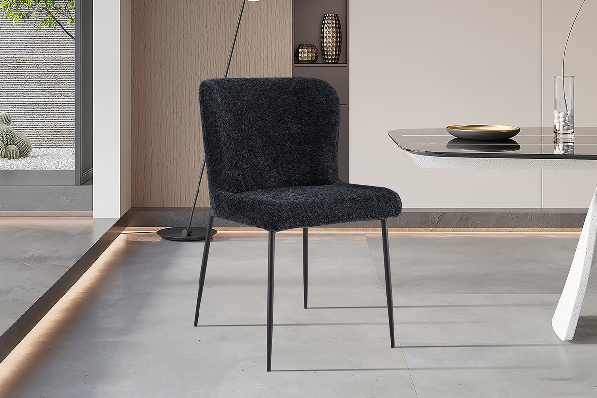 Rousseau - Stoel Lisa Boucle - Donkergrijs - 85x50x62 cm