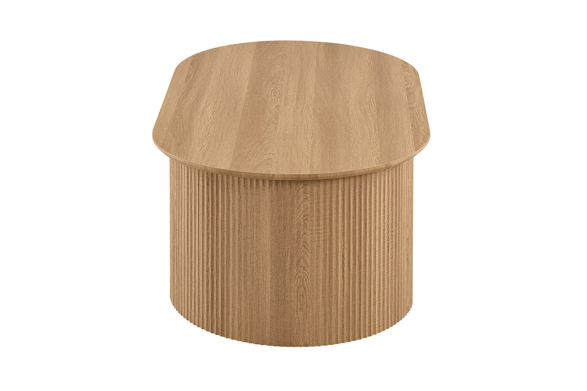Rousseau - Table basse Lagos - Plateau relevable, décor chêne naturel - 45/62 x 120 x 70 cm