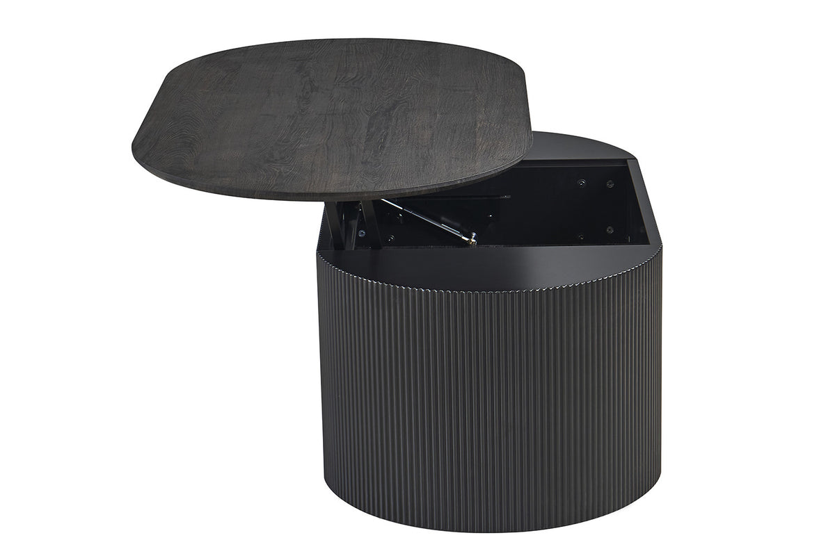 Rousseau - Salontafel Lagos - Lift-top Decor Donkerbruin - 45/62x120x70 cm