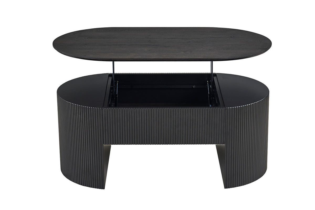 Rousseau - Salontafel Lagos - Lift-top Decor Donkerbruin - 45/62x120x70 cm