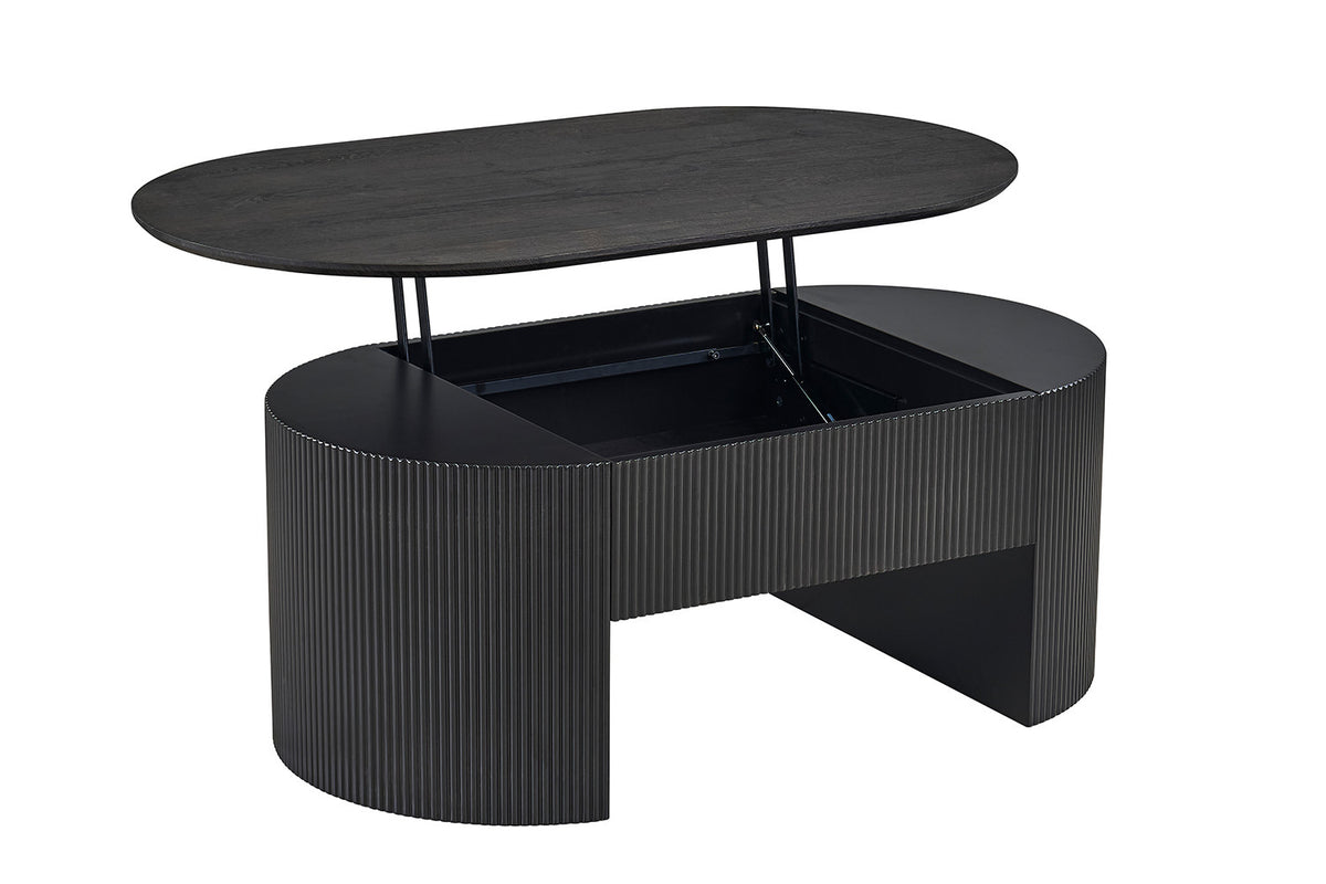 Rousseau - Salontafel Lagos - Lift-top Decor Donkerbruin - 45/62x120x70 cm