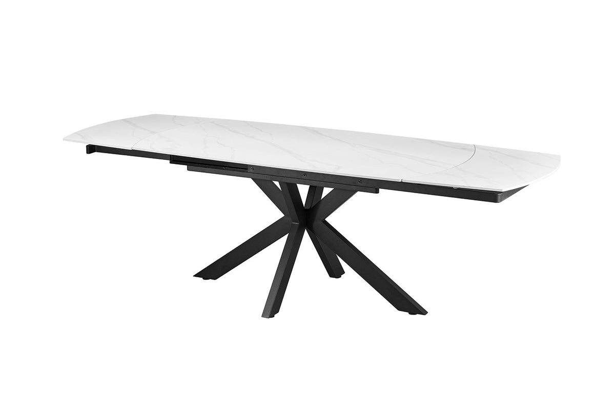 Rousseau - Table extensible Ares - Ovale - Blanc Pierre - 160-240 cm
