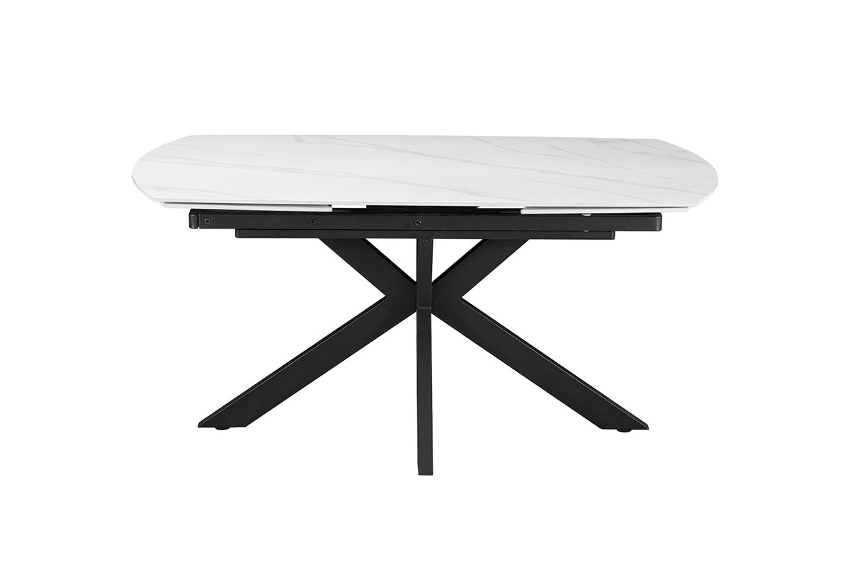 Rousseau - Table extensible Ares - Ovale - Blanc Pierre - 160-240 cm