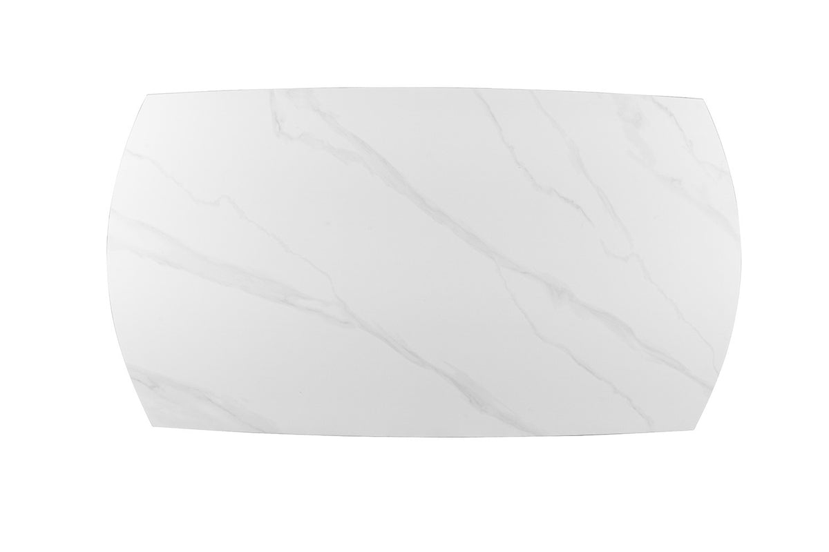 Rousseau - Table extensible Ares - Ovale - Blanc Pierre - 160-240 cm