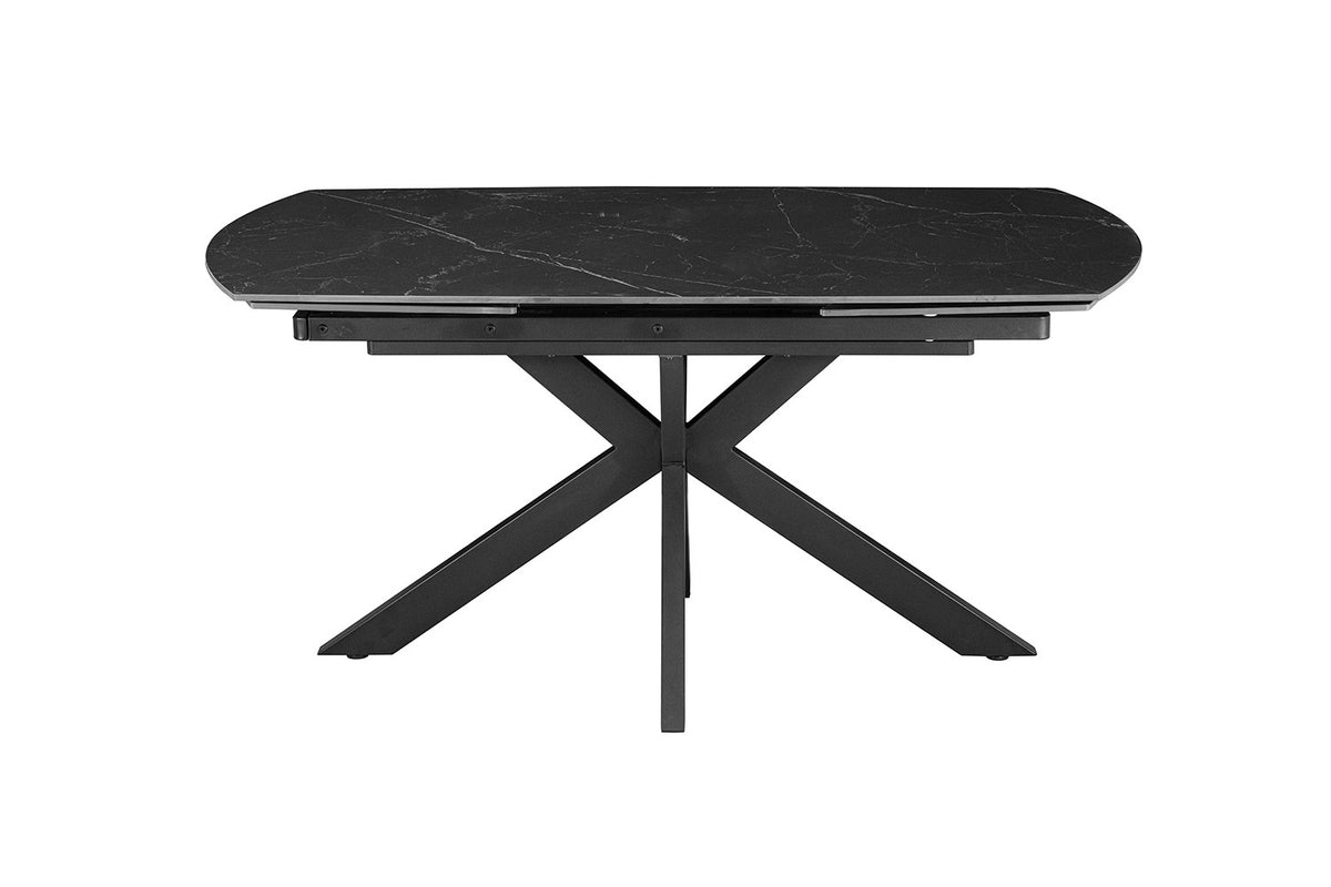 Rousseau - Uitschuifbare tafel Ares - Ovaal -  Steen Zwart - 160-240 cm