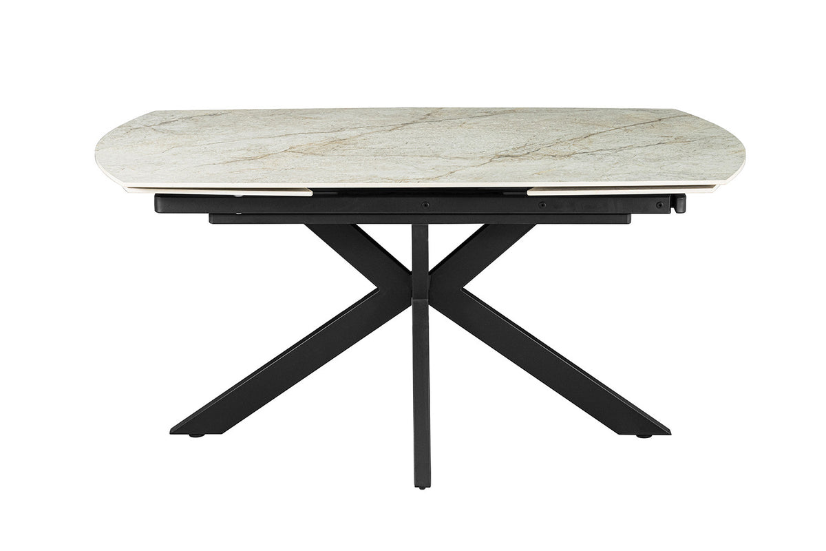 Rousseau - Uitschuifbare tafel Ares - Glanzend Steen Beige - 160-240 cm