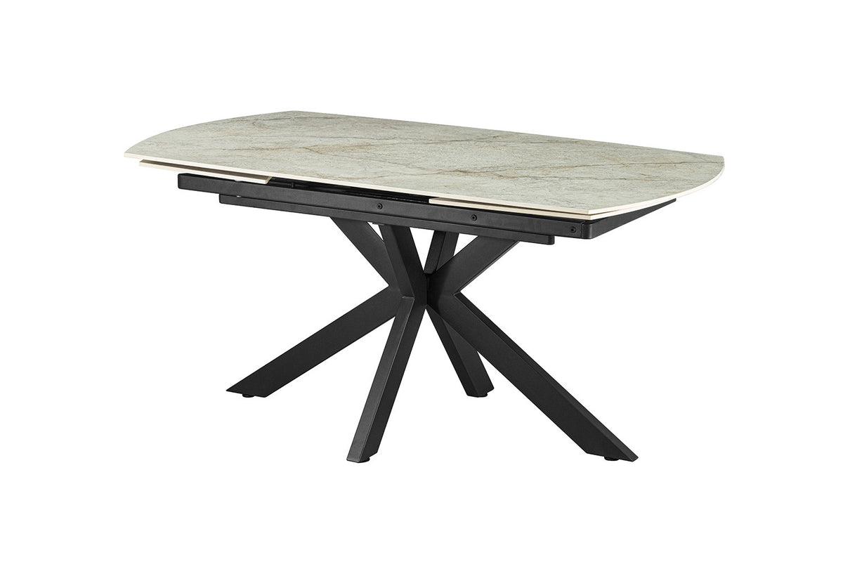 Rousseau - Uitschuifbare tafel Ares - Glanzend Steen Beige - 160-240 cm