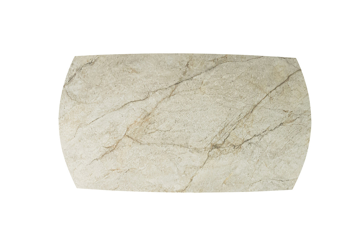 Rousseau - Uitschuifbare tafel Ares - Glanzend Steen Beige - 160-240 cm