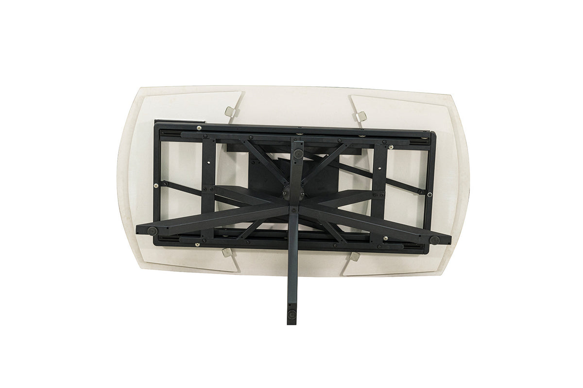 Rousseau - Uitschuifbare tafel Ares - Glanzend Steen Beige - 160-240 cm