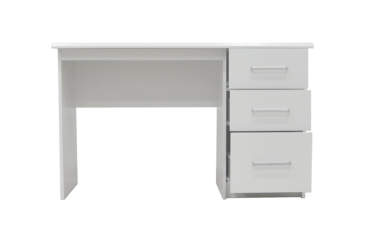 Rousseau - Bureau Mateo 3 tiroirs Blanc - 75x121x60 cm