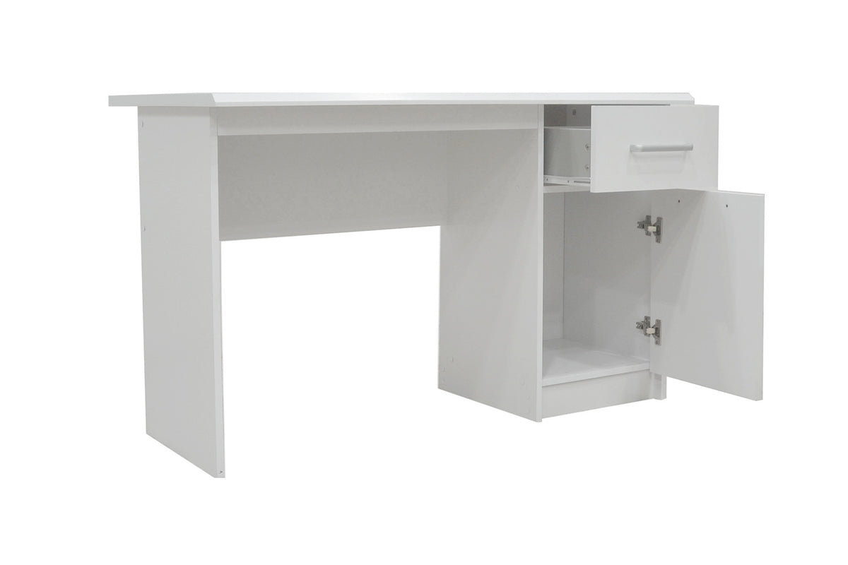 Rousseau - Bureau Milou 1 lade 1 deur Wit - 75x121x60 cm