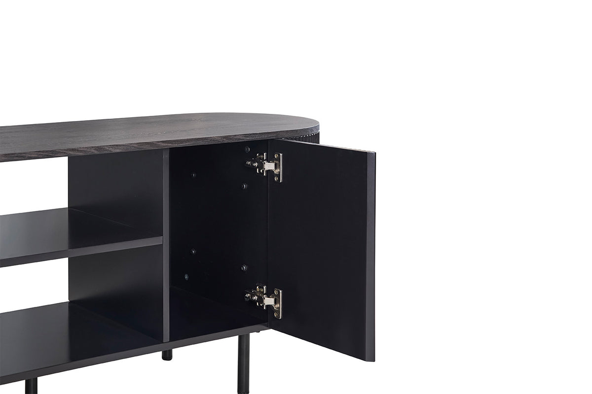 Rousseau - TV meubel Lagos 160 cm Decor Donkerbruin - 57.5x160x45 cm