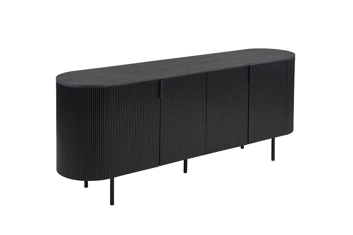 Rousseau - Dressoir Lagos 200 cm Decor Donkerbruin - 80x200x45 cm