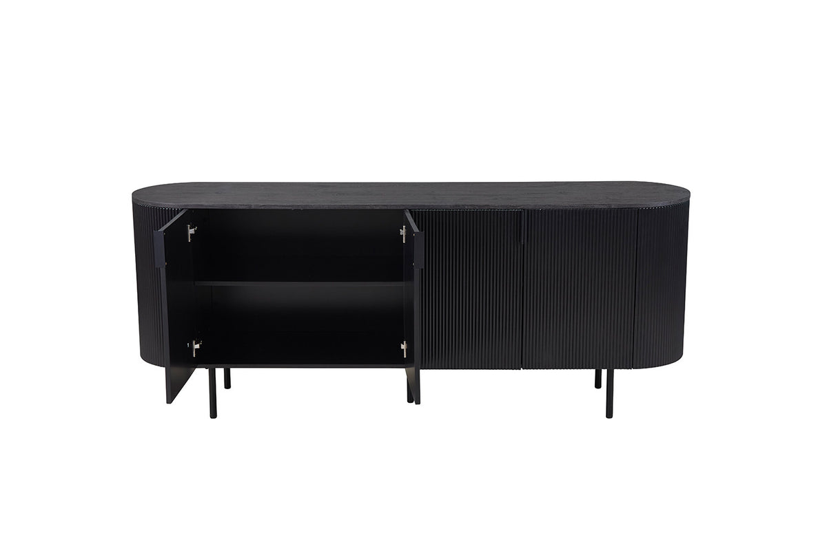 Rousseau - Dressoir Lagos 200 cm Decor Donkerbruin - 80x200x45 cm