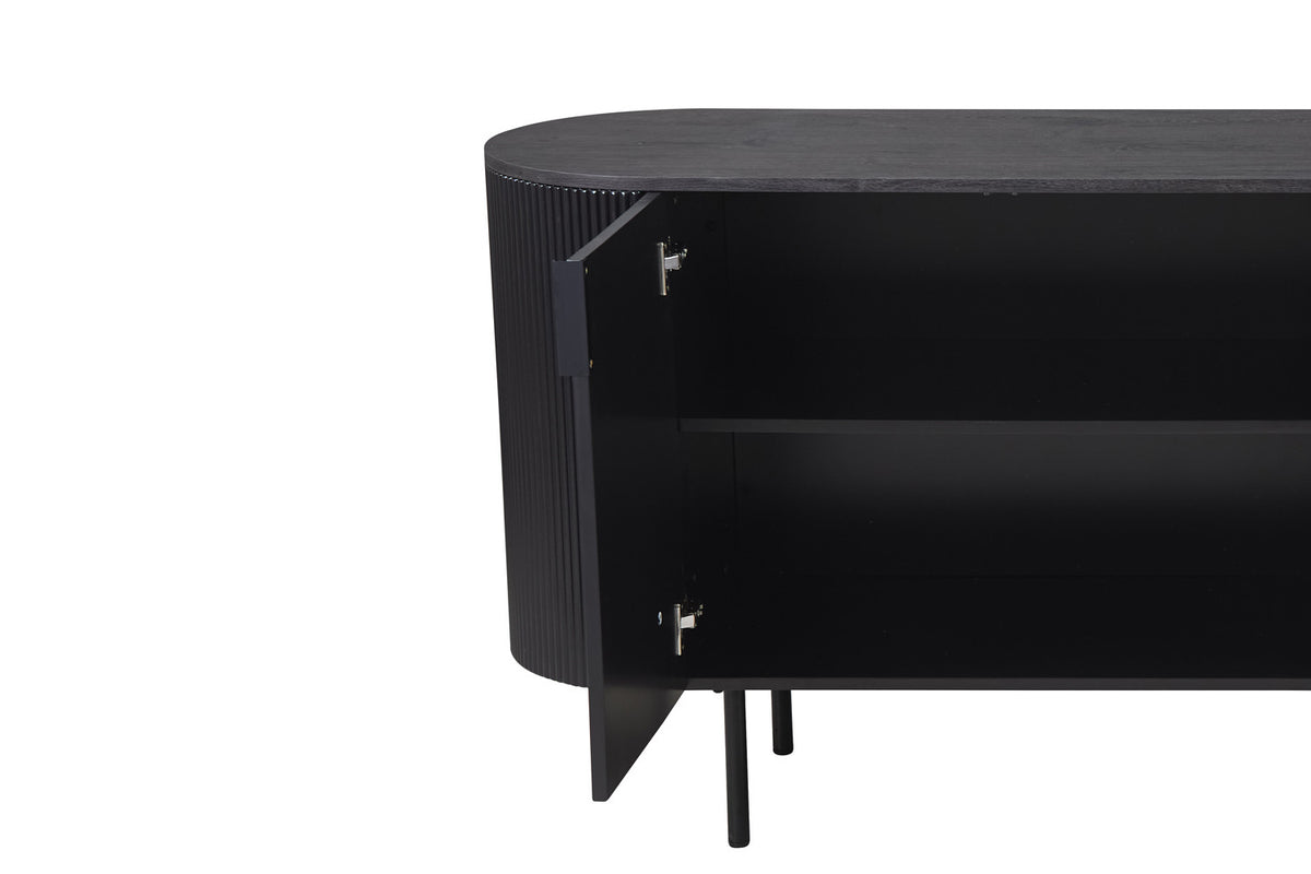 Rousseau - Dressoir Lagos 200 cm Decor Donkerbruin - 80x200x45 cm