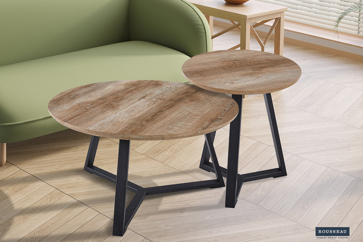 Rousseau - Salontafel Paso 1 Decor Oude Eik - 41x80x80 cm