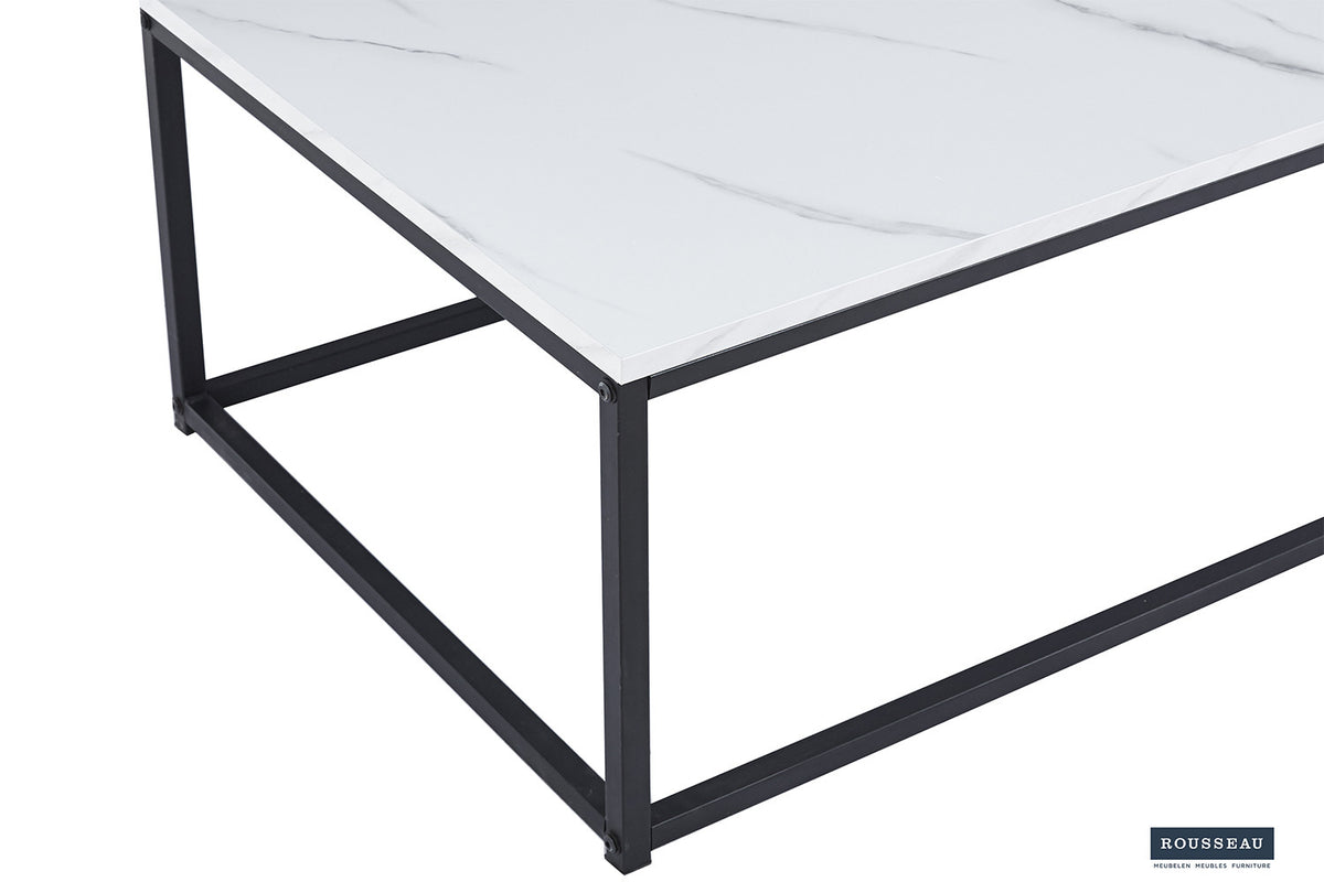 Rousseau - Salontafel Dallas Decor Marmer Wit - 40x120x60 cm