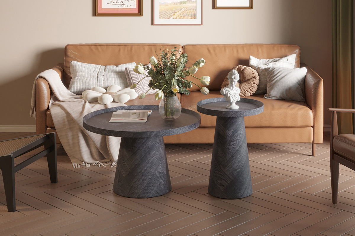 Rousseau - Salontafel Manus 45 cm Decor Donkergrijs - 58x45x45 cm