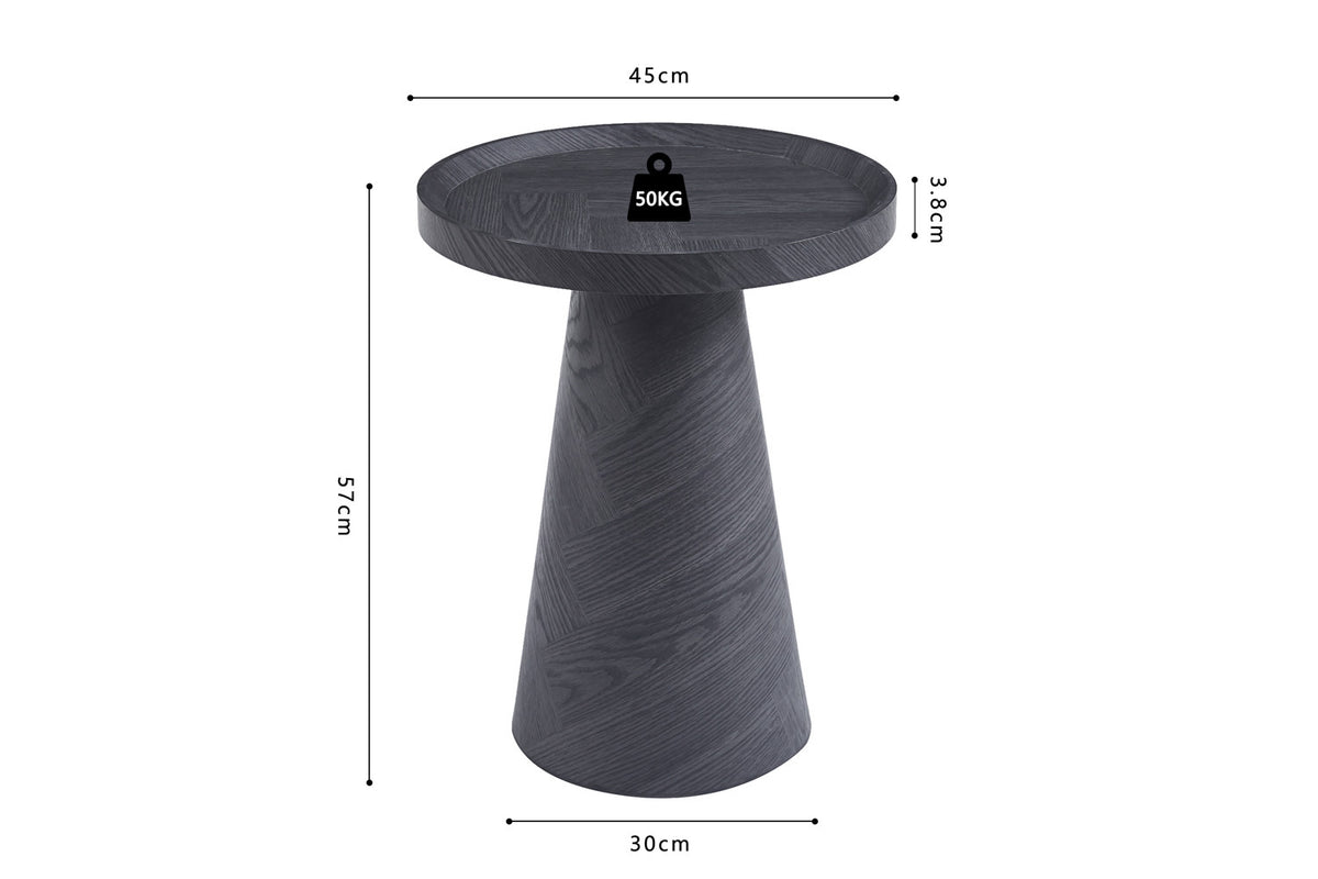 Rousseau - Salontafel Manus 45 cm Decor Donkergrijs - 58x45x45 cm