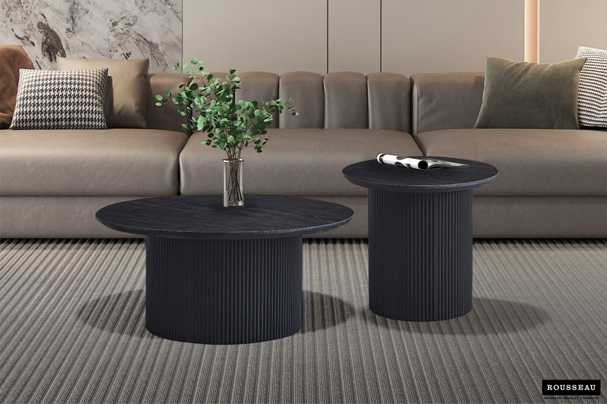 Rousseau - Salontafel Lagos 50 cm Rond Decor Donkerbruin - 46x50x50 cm