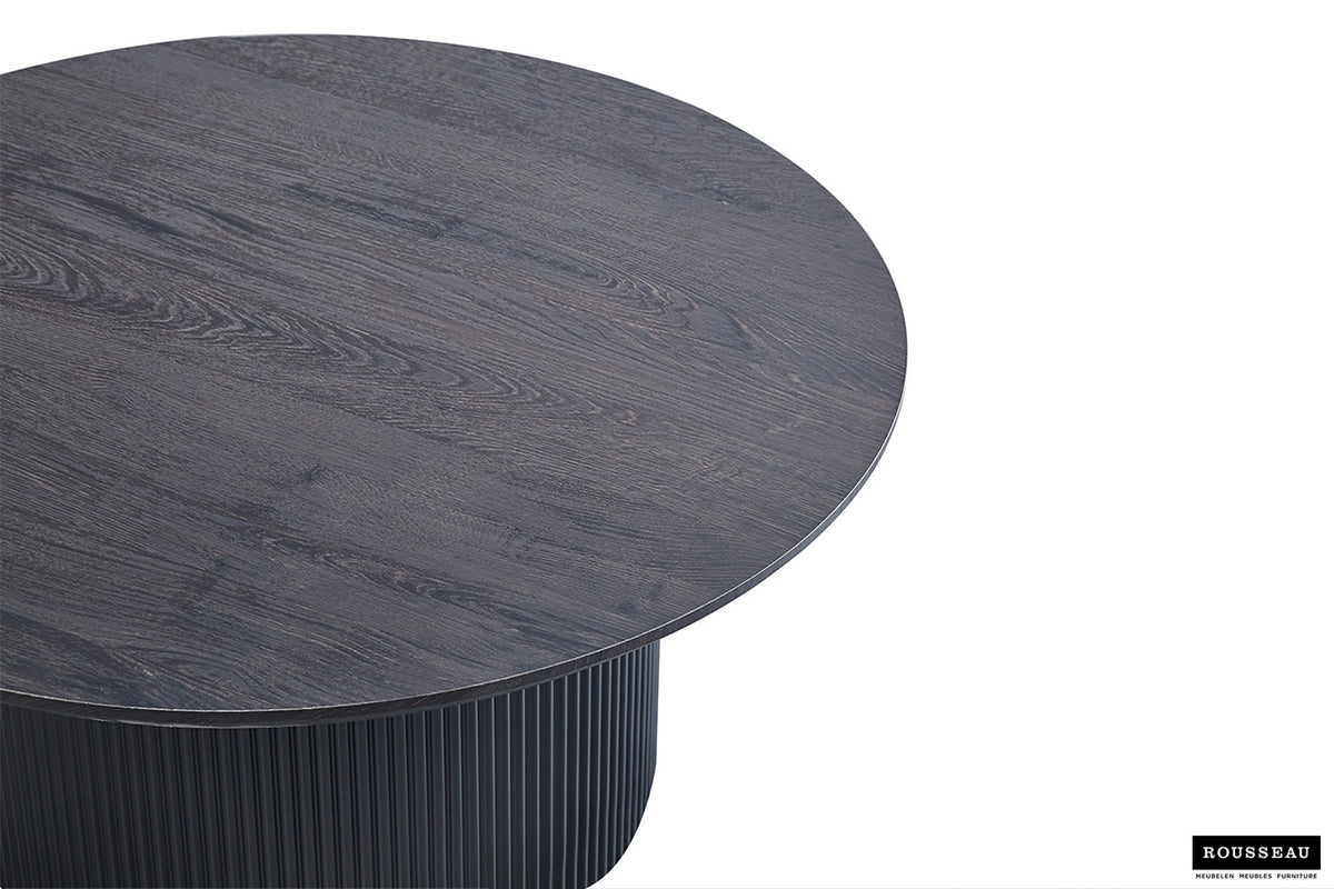 Rousseau - Salontafel Lagos 80 cm Rond Decor Donkerbruin - 38x80x80 cm