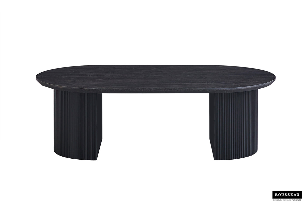 Rousseau - Salontafel Lagos 120 cm Ovaal Decor Donkerbruin - 38x120x70 cm