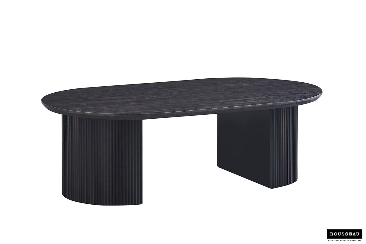 Rousseau - Salontafel Lagos 120 cm Ovaal Decor Donkerbruin - 38x120x70 cm