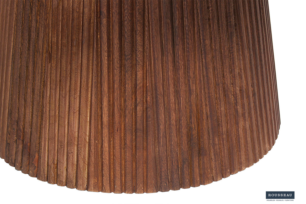 Rousseau - Salontafel Miguel 80 cm Rond Mango hout Lichtbruin - 38x80x80 cm