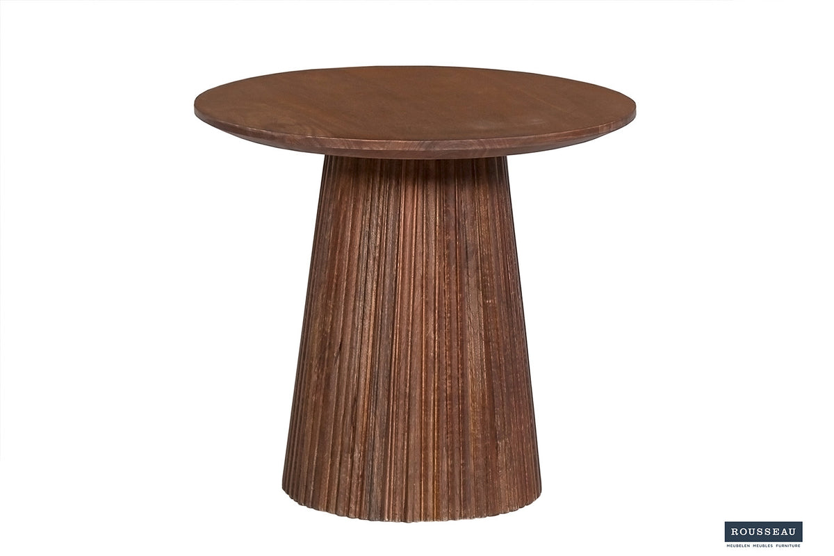 Rousseau - Salontafel Miguel 50 cm Rond Mango hout Lichtbruin - 46x50x50 cm