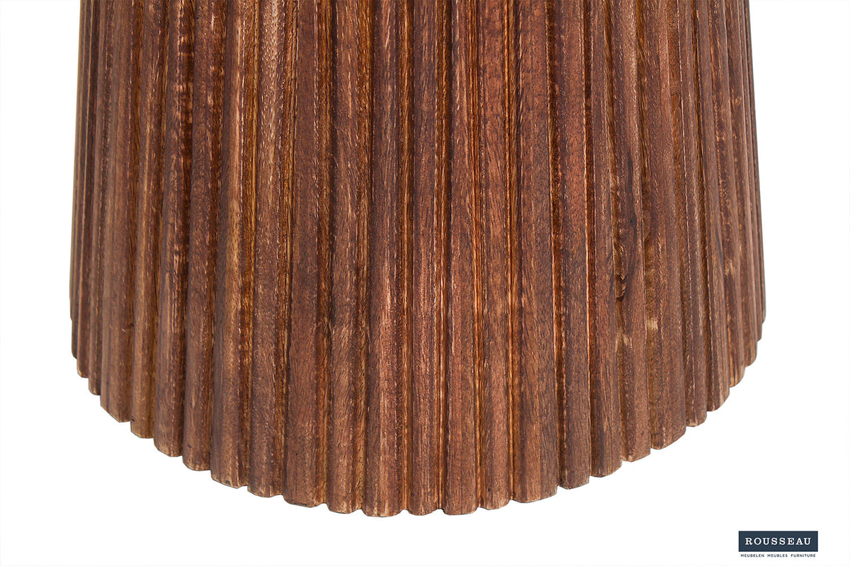 Rousseau - Salontafel Miguel 50 cm Rond Mango hout Lichtbruin - 46x50x50 cm