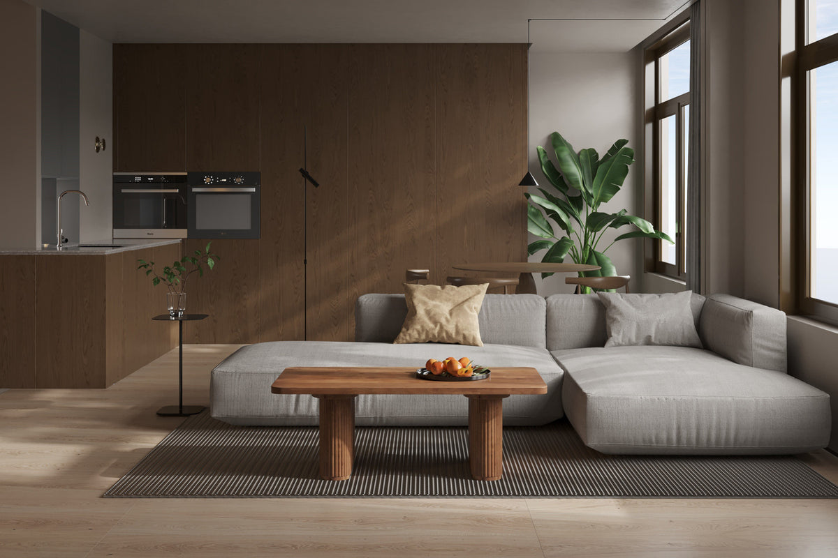Rousseau - Salontafel Jean Mango hout Lichtbruin - 40x120x60 cm