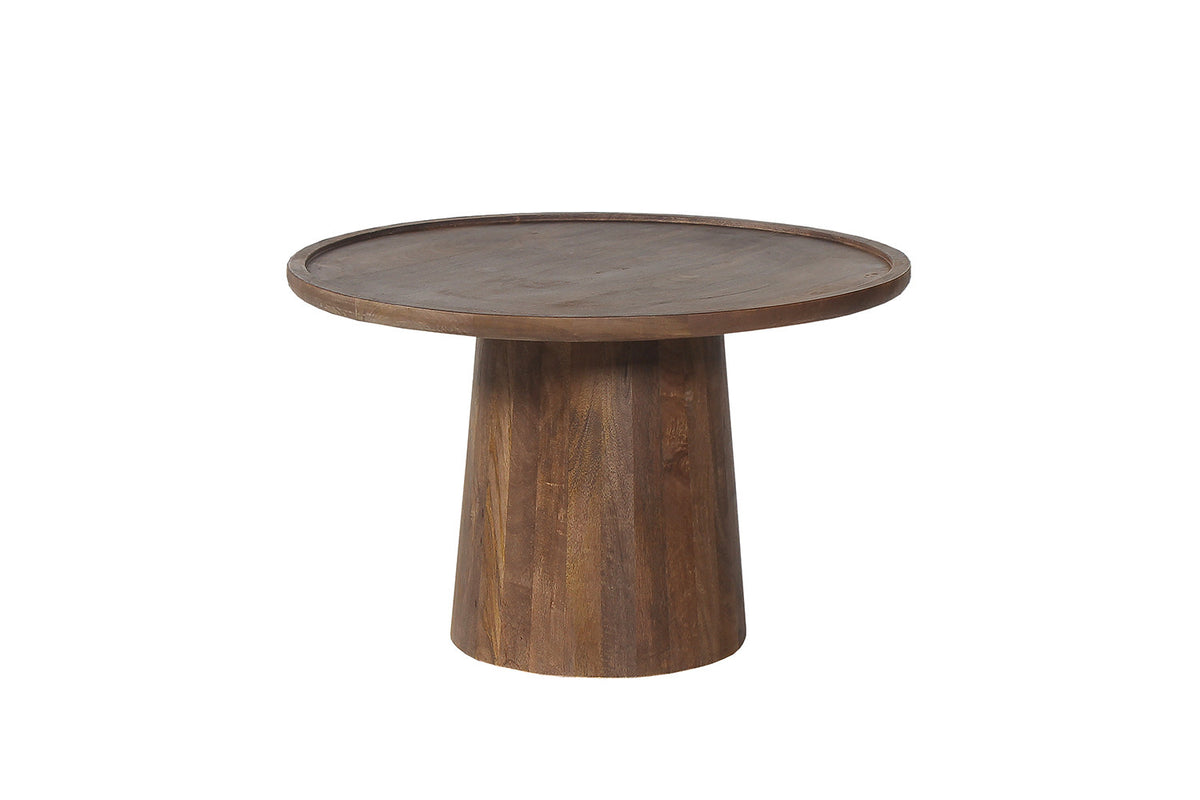Rousseau - Table basse Jules 65x40 cm Ronde Manguier Marron clair - 40x65x65 cm