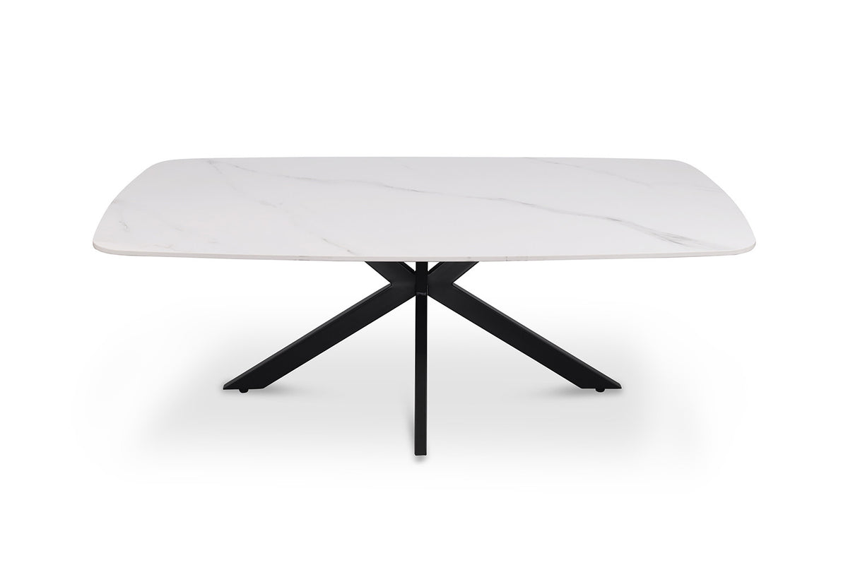 Rousseau - Salontafel Apollo 130 cm Deens Ovaal Steen Wit - 45x130x70cm