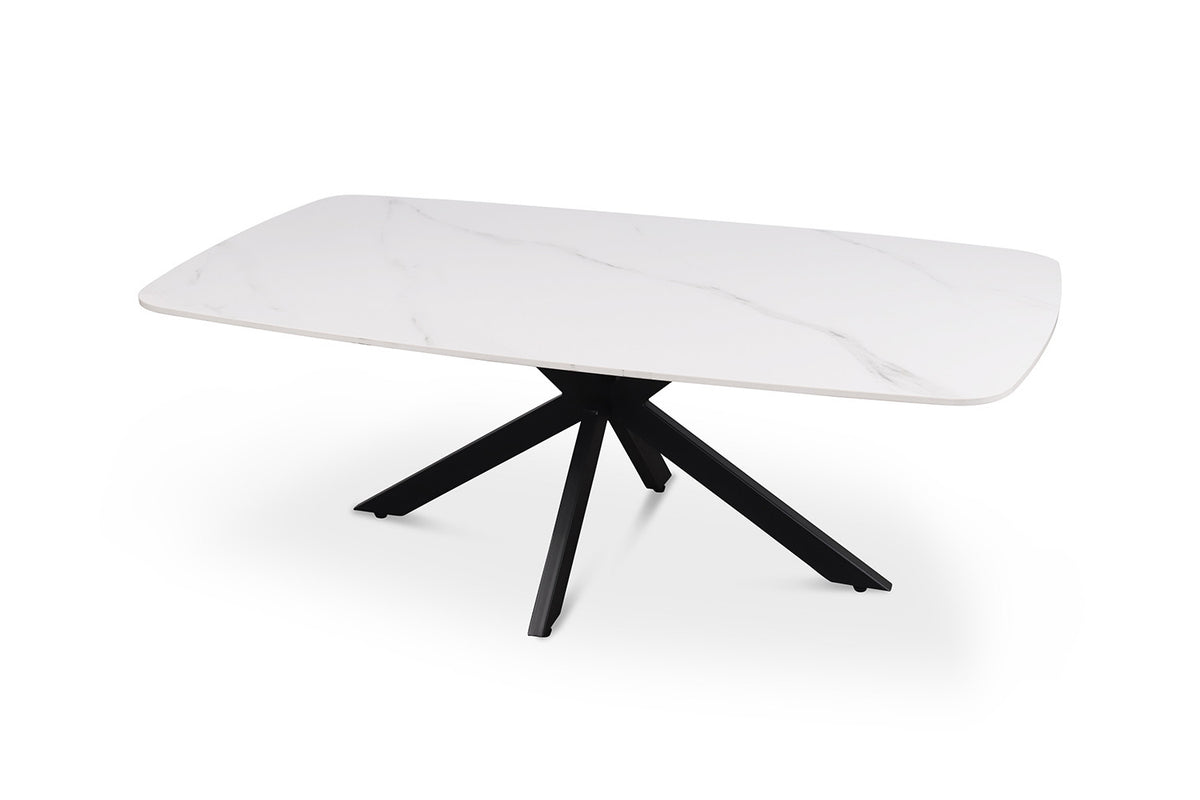 Rousseau - Salontafel Apollo 130 cm Deens Ovaal Steen Wit - 45x130x70cm